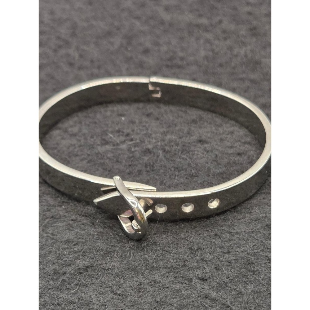 HMK Belt Buckle Bracelet Silver Toned 3 Size Adjustments On The Buckle